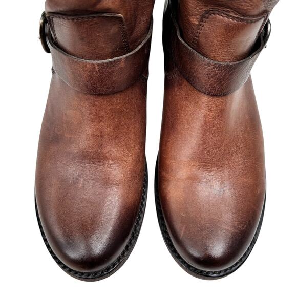 Frye Veronica Bootie Leather Motorcycle Boot Women's Size 8B Buckle - Picture 5 of 9